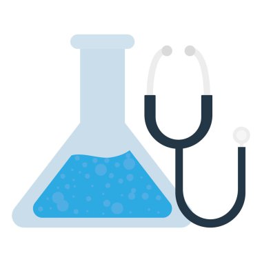 Tüp testi şişesi stetoskop ile