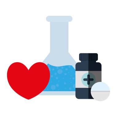 Tüp testi şişesi kalp kardiyo ile