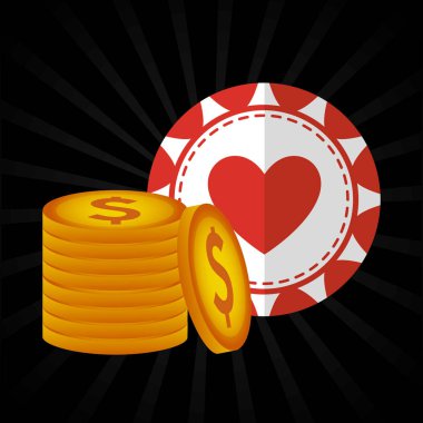 Casino fişleri ile para kutsal kişilerin resmi