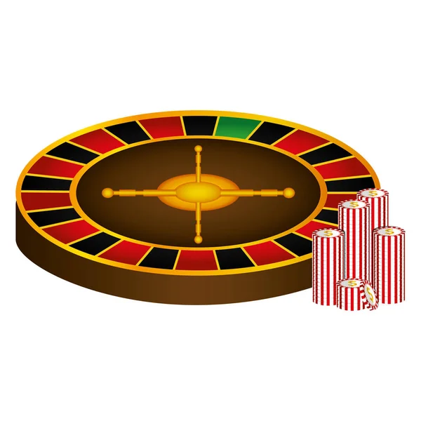 Ruletka fortune kasyno ikony — Wektor stockowy