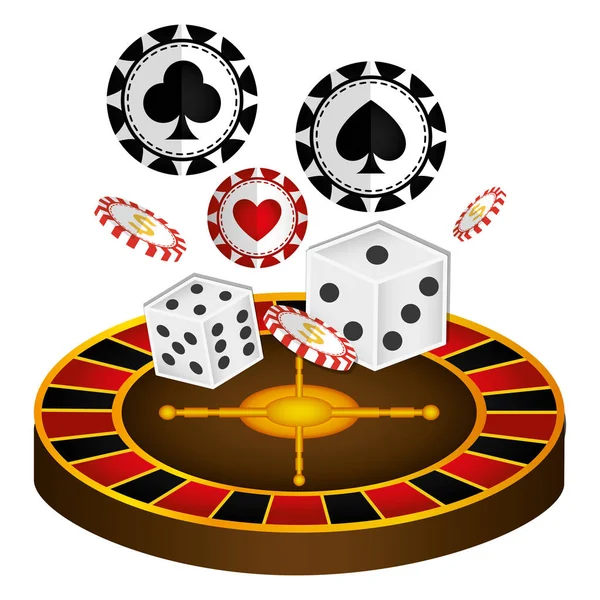 Ruleta fortune casino ikony — Stockový vektor