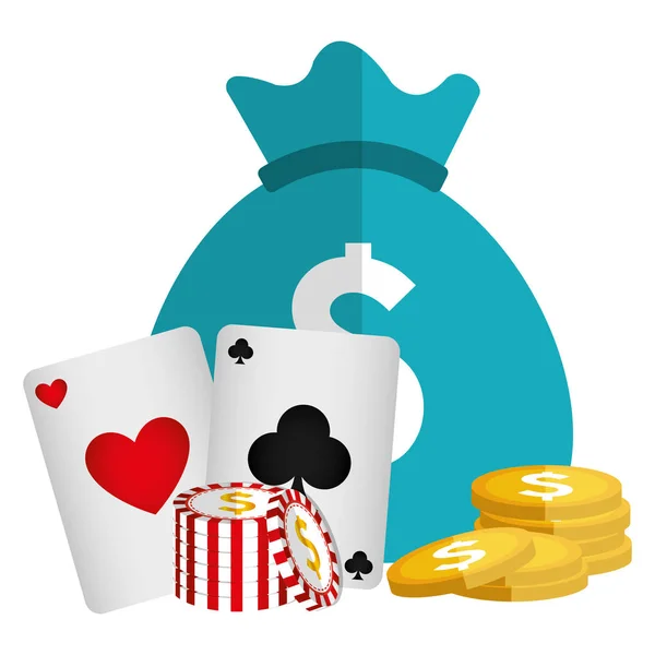 Fortune casino nastavit položky — Stockový vektor