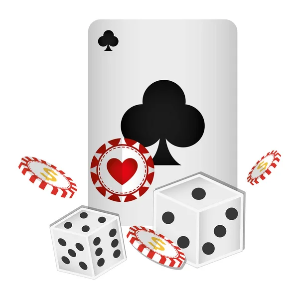 Póker kártya kaszinó ikonok — Stock Vector