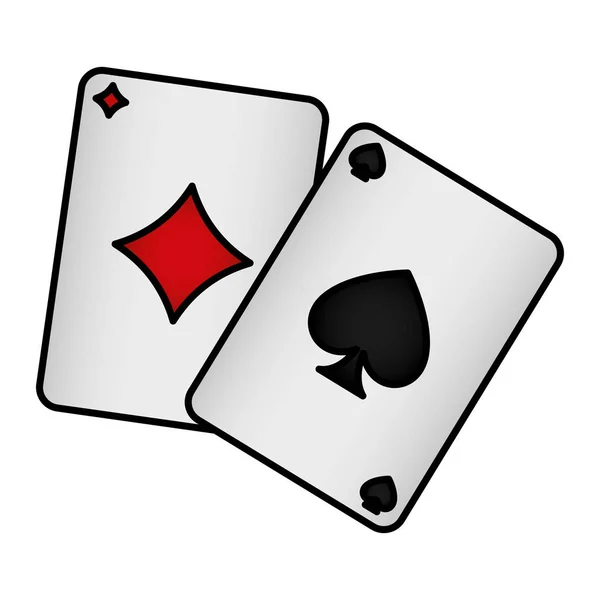 Pokerkarten Casino-Symbole — Stockvektor