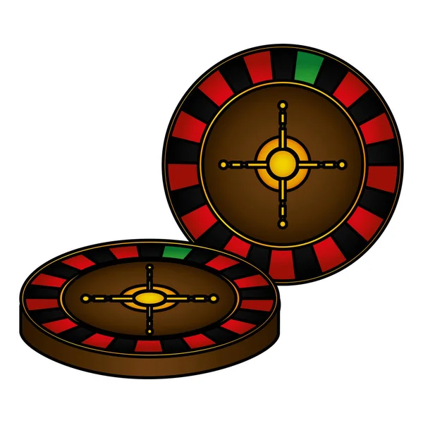 轮盘赌财富赌场图标 — 图库矢量图片