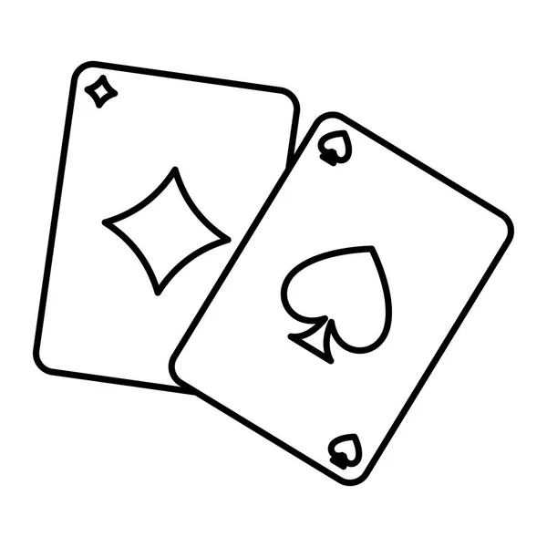 Pokerkarten Casino-Symbole — Stockvektor