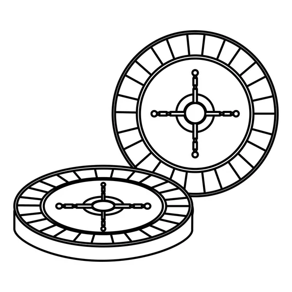 Symbole des Roulette Fortune Casino — Stockvektor