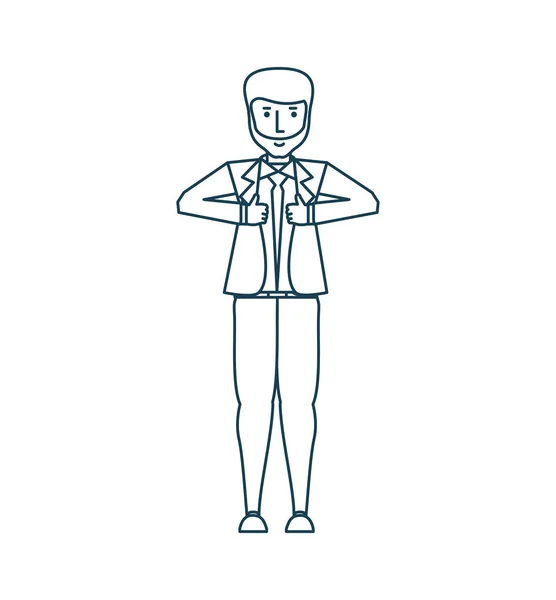 Uomo d'affari elegante personaggio avatar — Vettoriale Stock