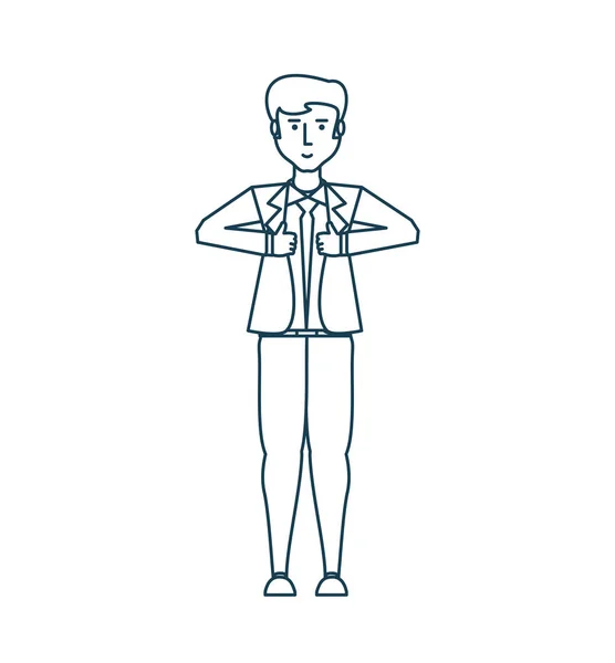 Hombre de negocios elegante carácter avatar — Archivo Imágenes Vectoriales