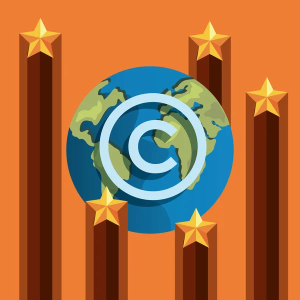 Urheberrecht an geistigem Eigentum — Stockvektor