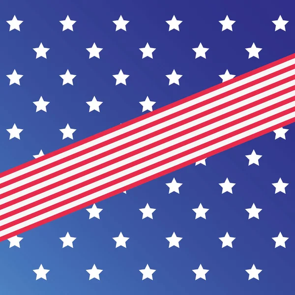 Bandeira americana padrão de fundo nacional — Vetor de Stock