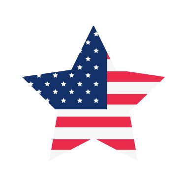 Amerikan bayrağı yıldız vatansever sembolü
