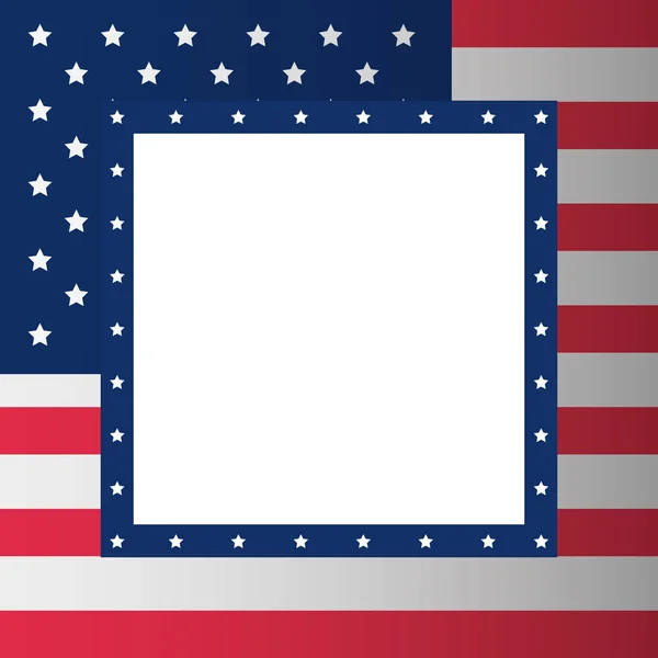 Bandeira americana quadro nacional fundo — Vetor de Stock