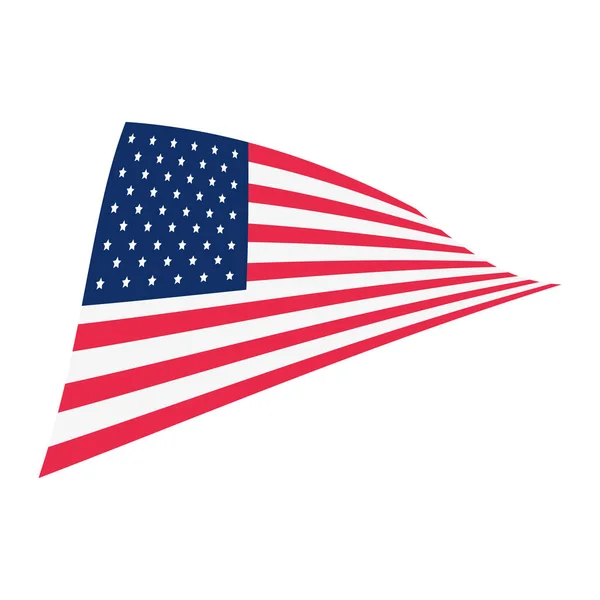 Bandeira americana emblema nacional —  Vetores de Stock