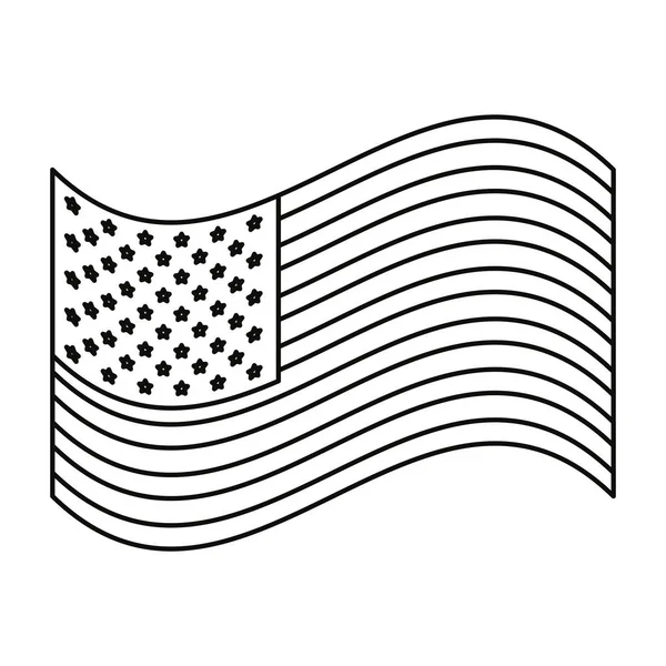 Emblème national drapeau américain — Image vectorielle