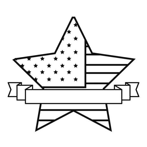 Знак Звезды американского флага — стоковый вектор