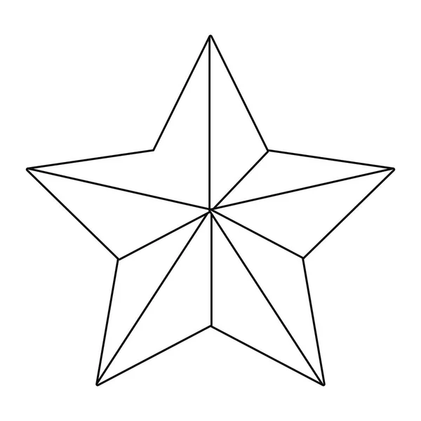 Symbole étoile fond blanc — Image vectorielle