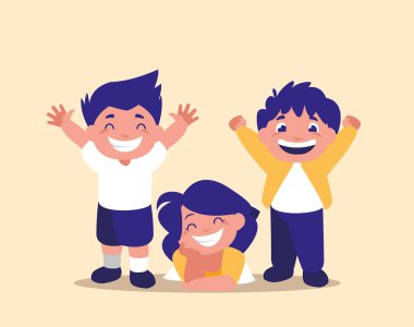 şirin çocuk avatar karakter grubu