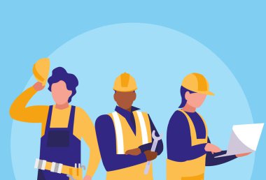 işçilerin sanayi avatar karakter grubu