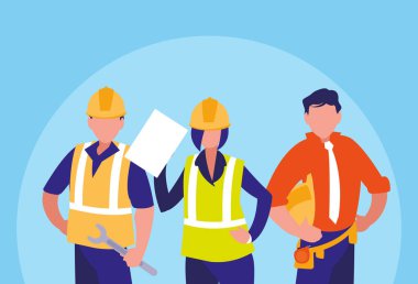 işçilerin sanayi avatar karakter grubu