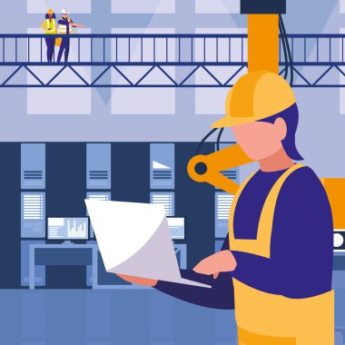 Fabrika karakter sanayi işçisi