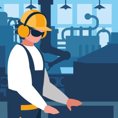 Fabrika karakter sanayi işçisi