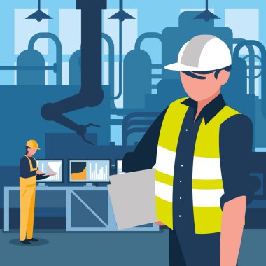 Fabrika karakter sanayi işçisi