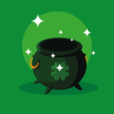 St patrick günü kazan ve yonca