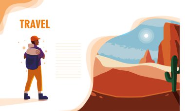 çöl manzarası ile seyahat