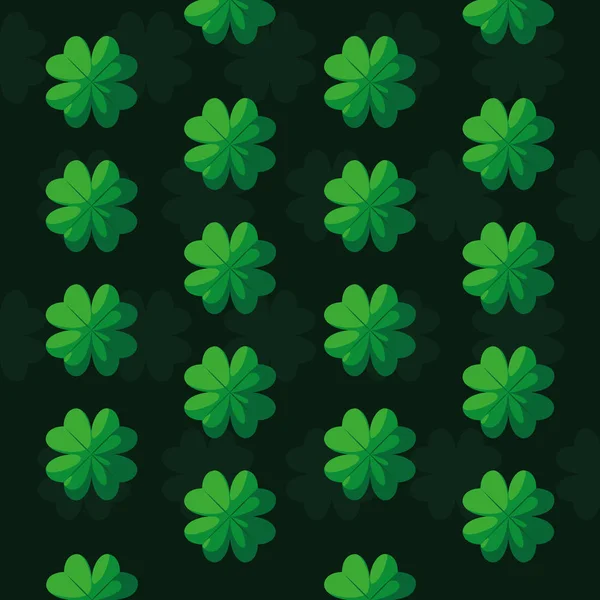 Muster des Patrick Day mit Kleeblättern — Stockvektor