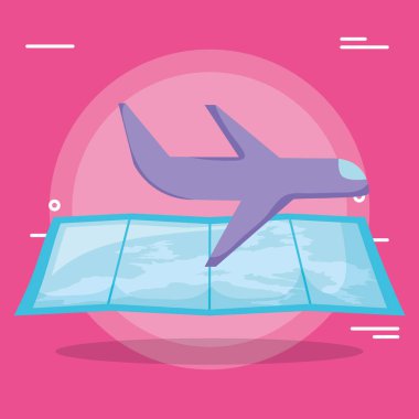 Uçak ve harita tasarım