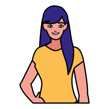 güzel ve genç kadın karakter