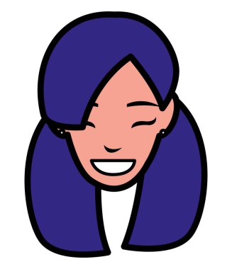 güzel bir kadın baş avatar karakter