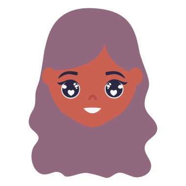 şirin ve küçük kız baş