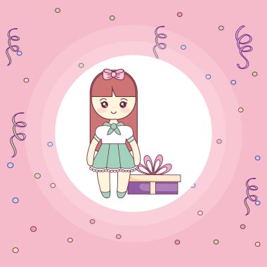 hediye ile şirin ve küçük kız