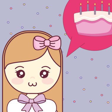 tatlı pasta düşünüyorum şirin ve küçük kız