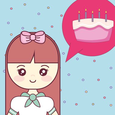 tatlı pasta düşünüyorum şirin ve küçük kız