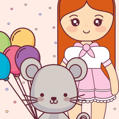 şirin ve küçük fare ile kız