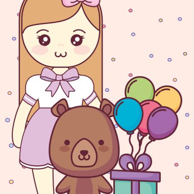 şirin ve küçük ayı ile kız