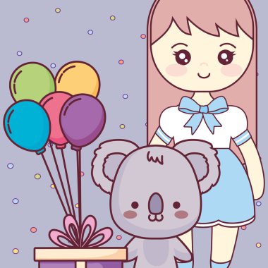 kız şirin ve küçük koala