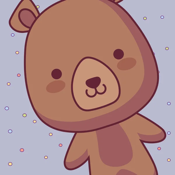 귀 엽 고 작은 곰 캐릭터 — 스톡 벡터