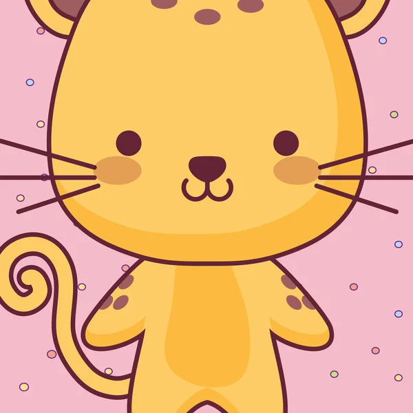 Petit et mignon personnage de tigre — Image vectorielle