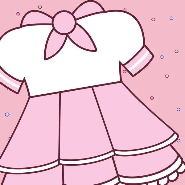 Icône de robe fille mignonne — Image vectorielle