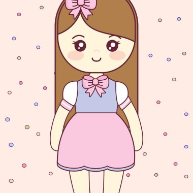 şirin ve küçük kız karakter