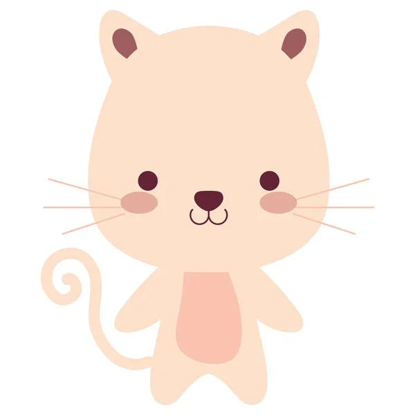 Söt och liten katt karaktär — Stock vektor