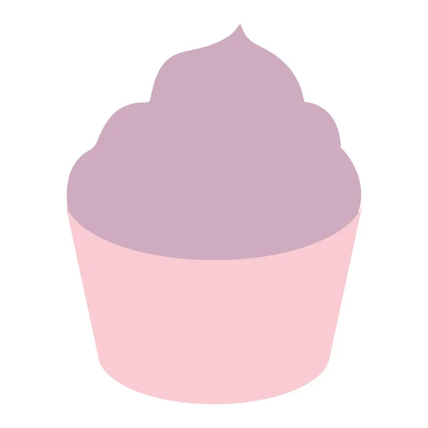 Dulce cupcake panadería icono — Archivo Imágenes Vectoriales