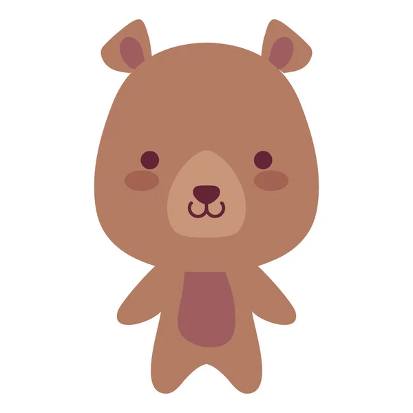 Aranyos és a kis medve karakter — Stock Vector