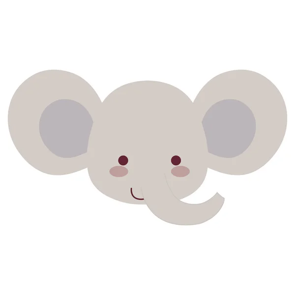 Schattig en kleine olifant karakter — Stockvector