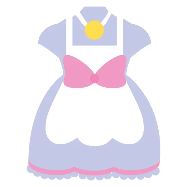 Cute girl dress ikona — Wektor stockowy