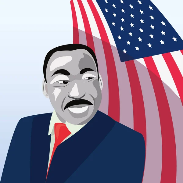 Martin luther king jr portret — Stockvector